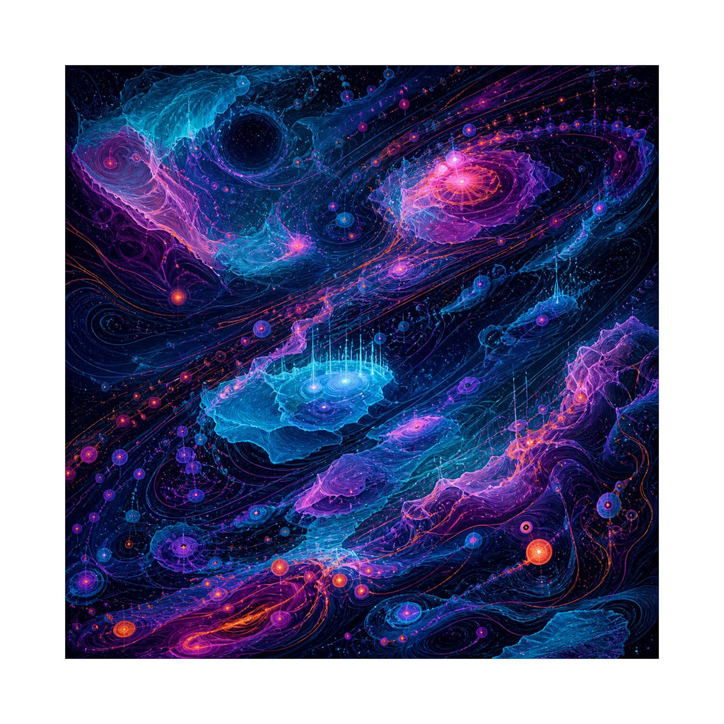 Abyssal Coordinate Bloom original TrendTap art print shown on a clean white display