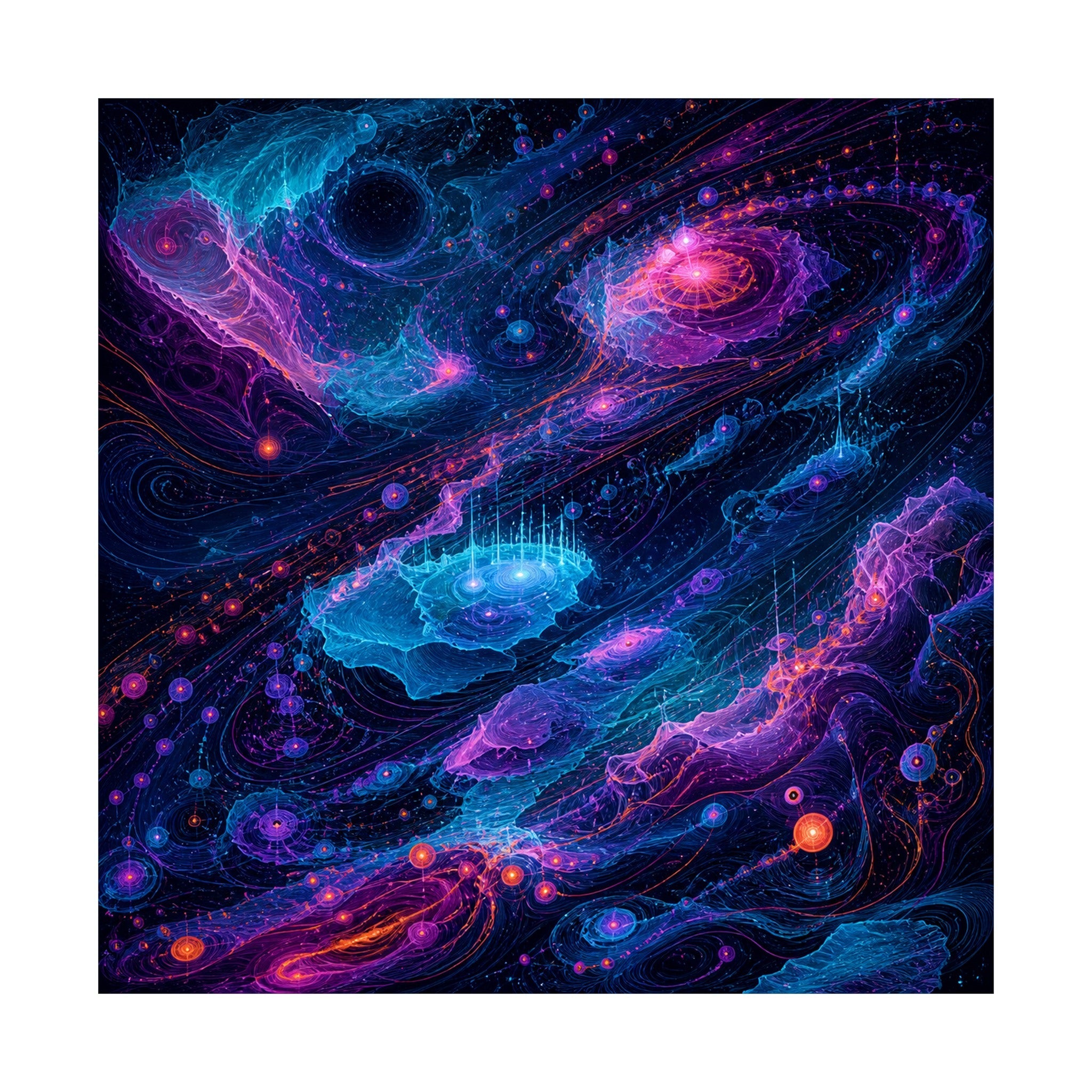 Abyssal Coordinate Bloom original TrendTap art print shown on a clean white display