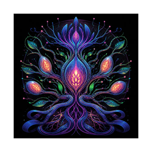 Alien Botanical Circuit original TrendTap art print shown on a clean white display