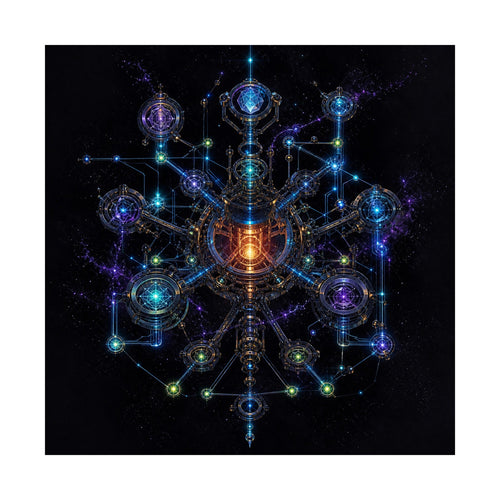 Asterism Engine original TrendTap art print shown on a clean white display