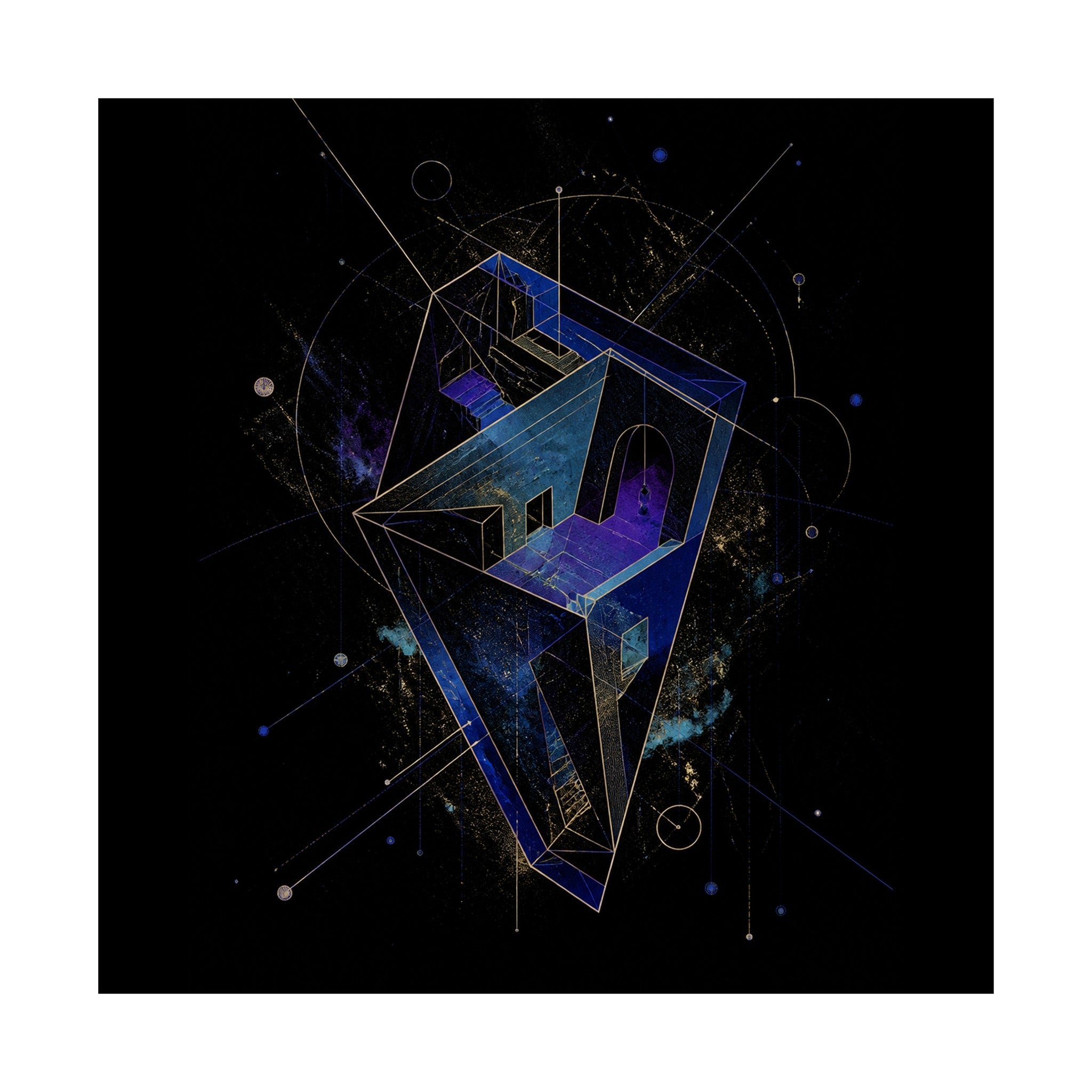 Astral Foldhouse original TrendTap art print shown on a clean white display