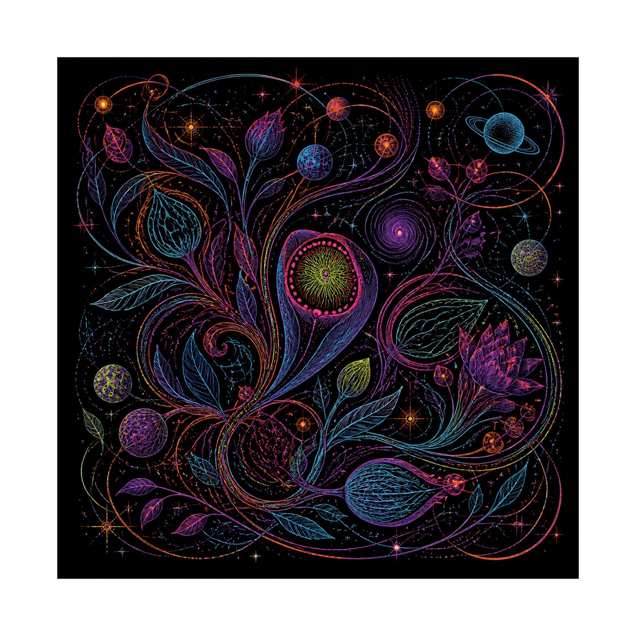 Astral Ink Tangle original TrendTap art print shown on a clean white display