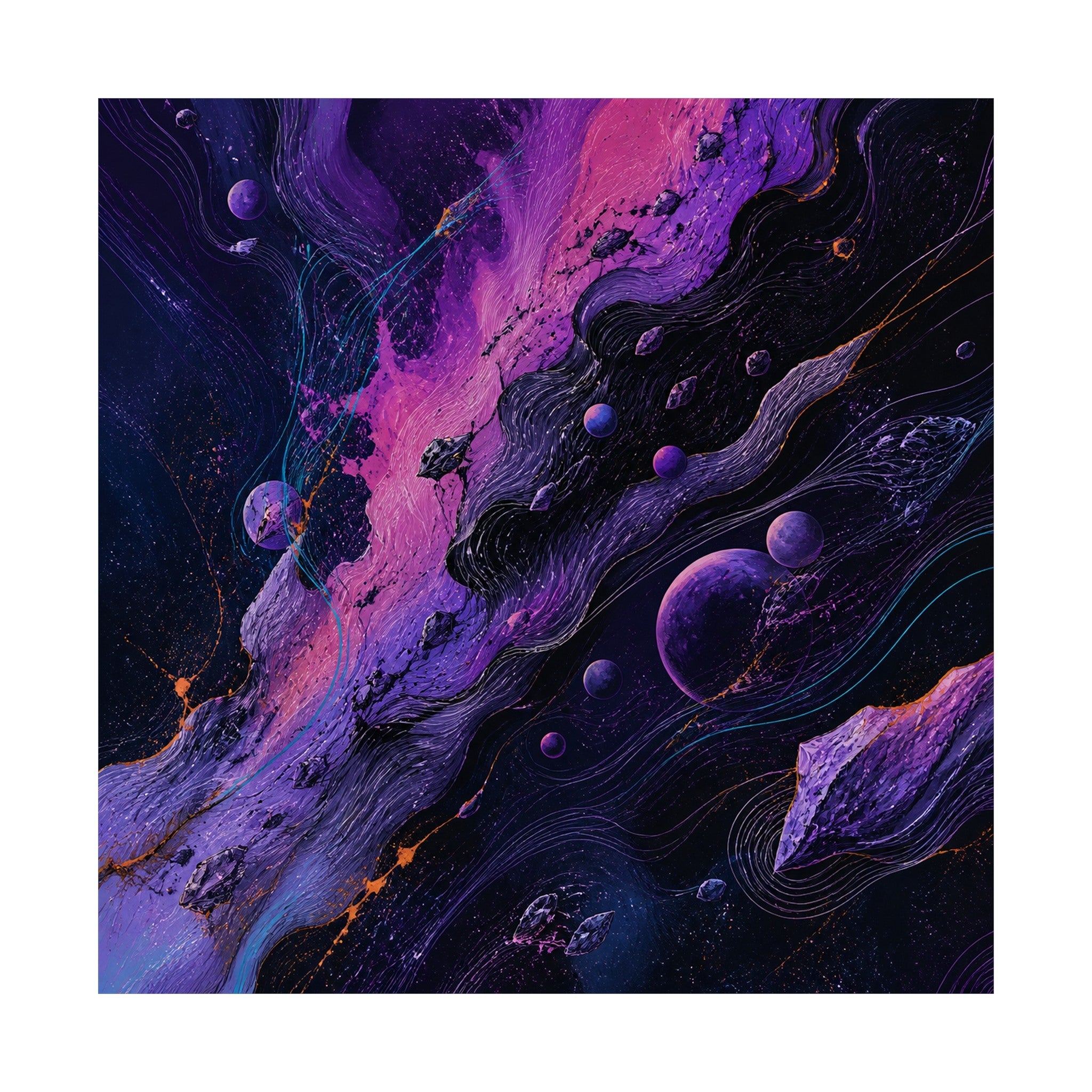 Astral Ink Transit original TrendTap art print shown on a clean white display
