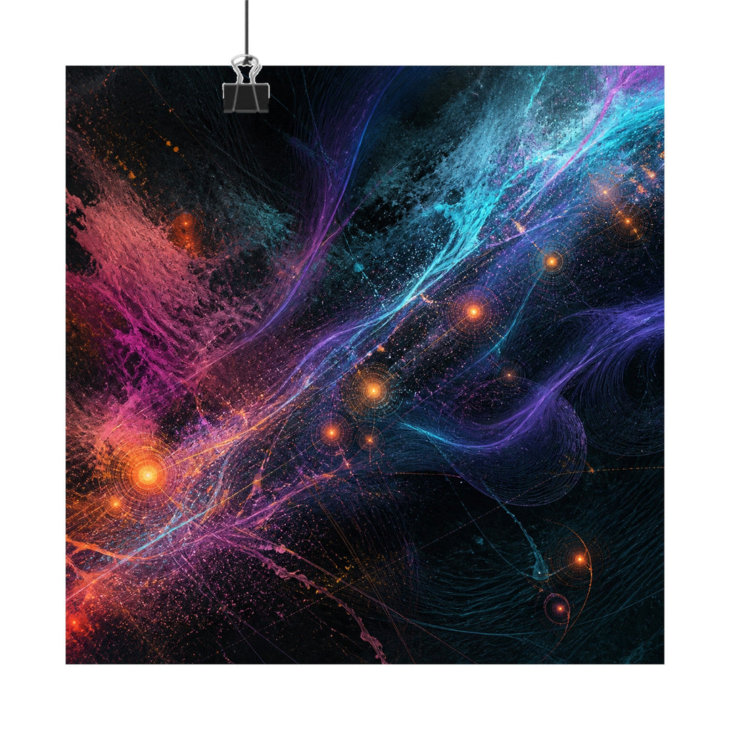 Aurora Relay Pollen original TrendTap art print displayed with binder clips