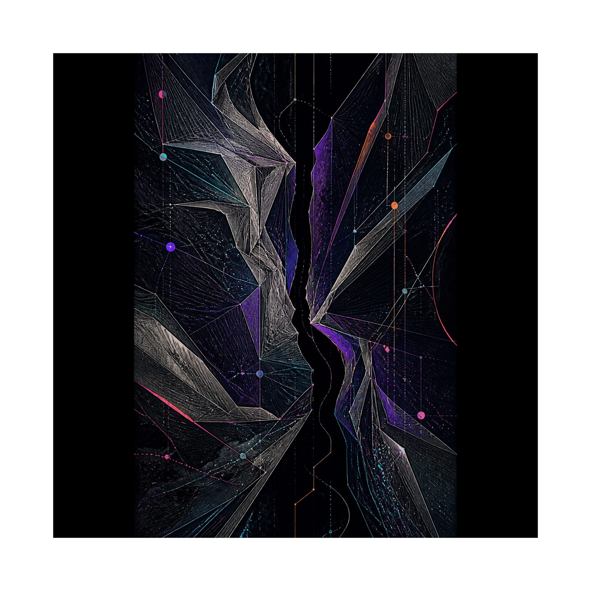 Celestial Fold Choir original TrendTap art print shown on a clean white display