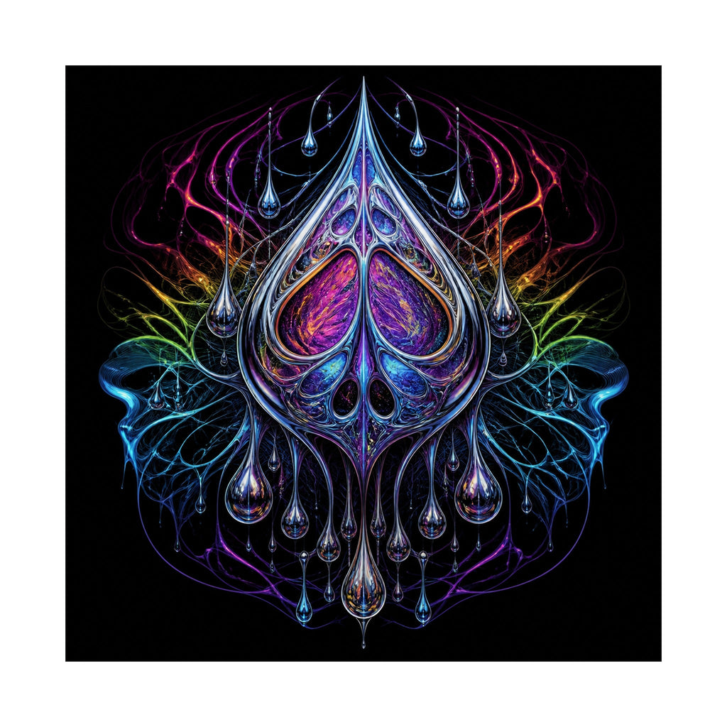 Chrome Anatomy of Rain original TrendTap art print shown on a clean white display