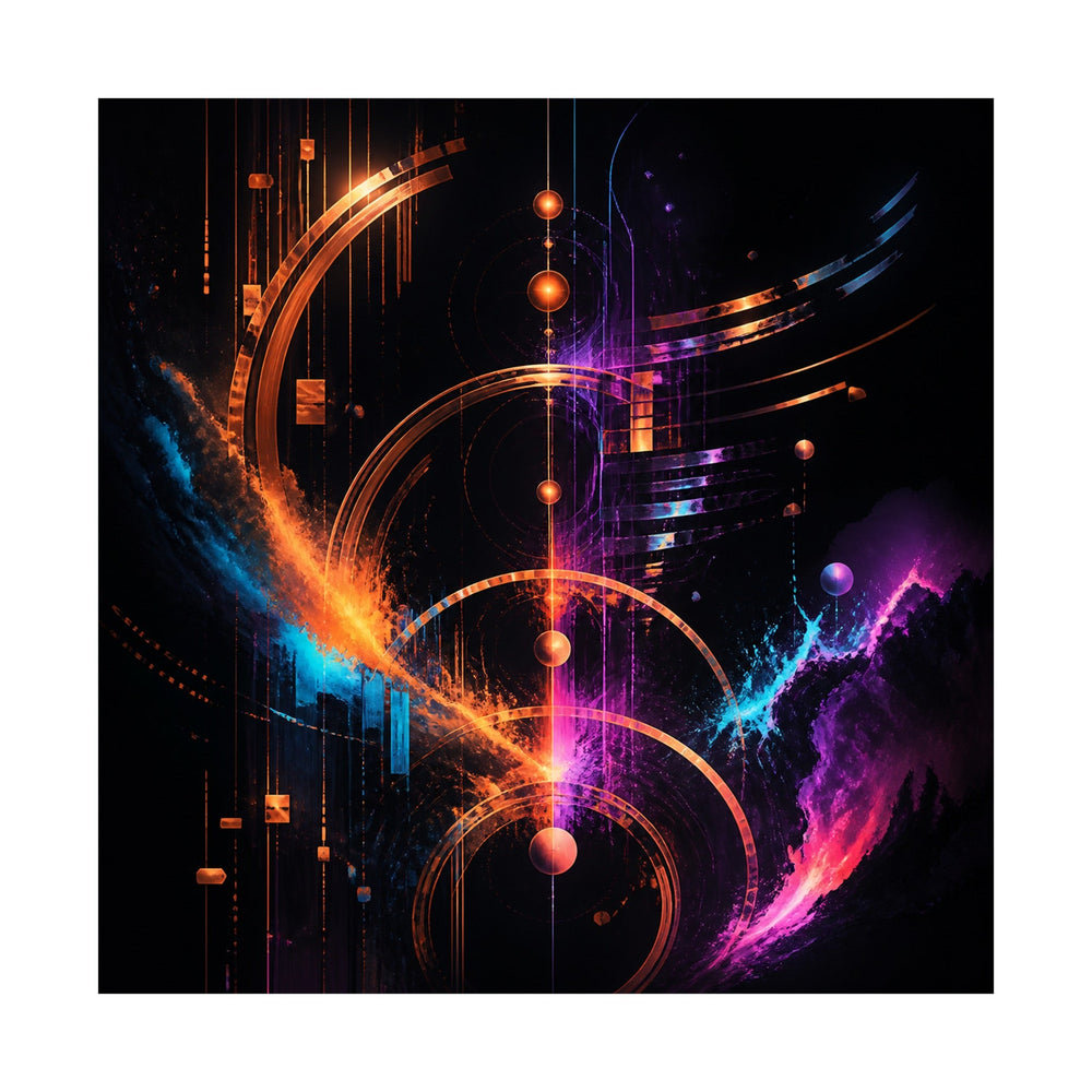 Copper Night Meridian original TrendTap art print shown on a clean white display
