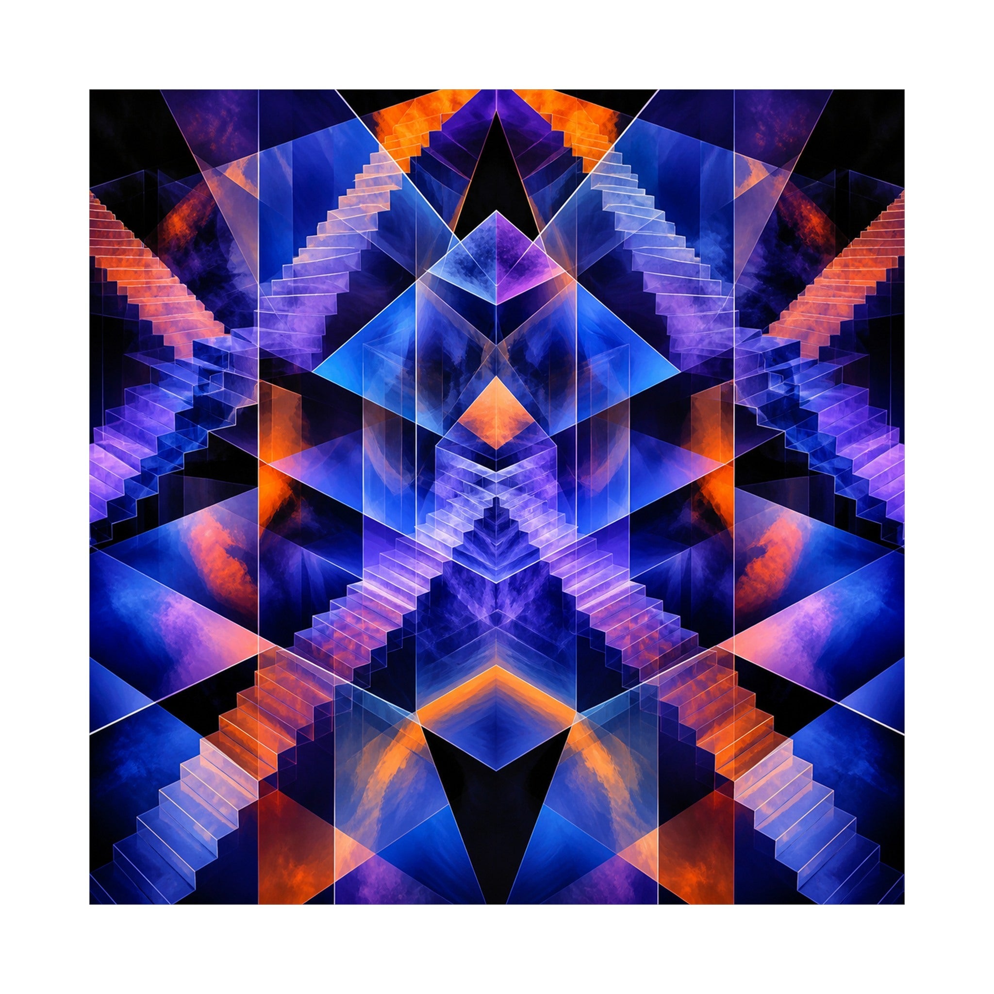 Cyan Monolith Choir original TrendTap art print shown on a clean white display