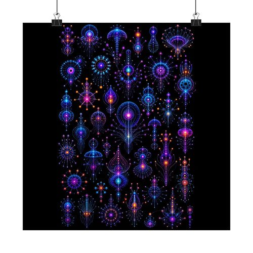 Deep Signal Menagerie original TrendTap art print displayed with binder clips