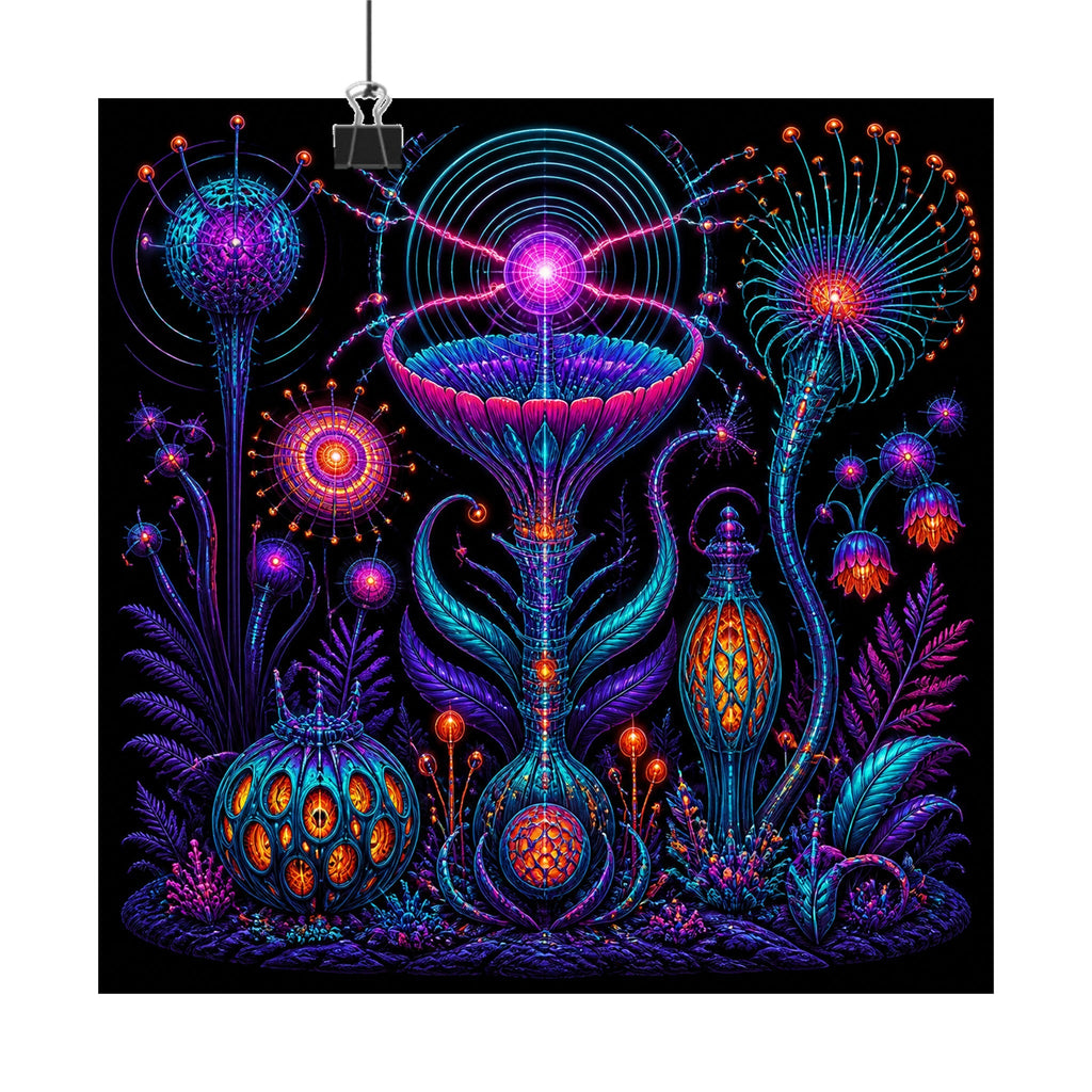Impossible Radio Garden original TrendTap art print displayed with binder clips
