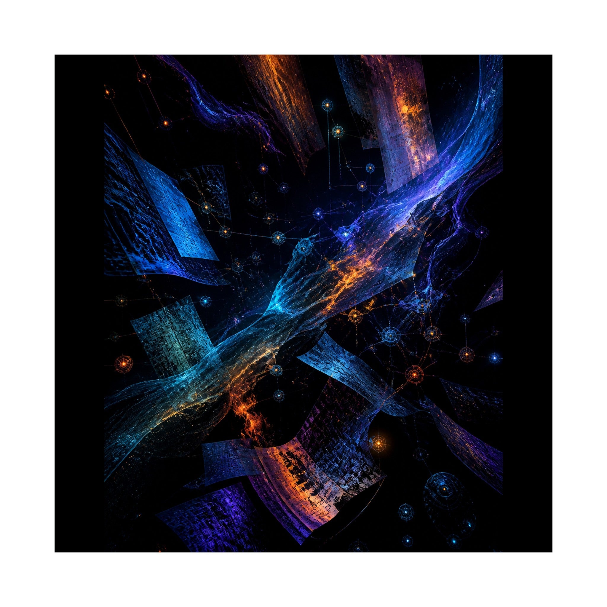 Night Archive Weather original TrendTap art print shown on a clean white display