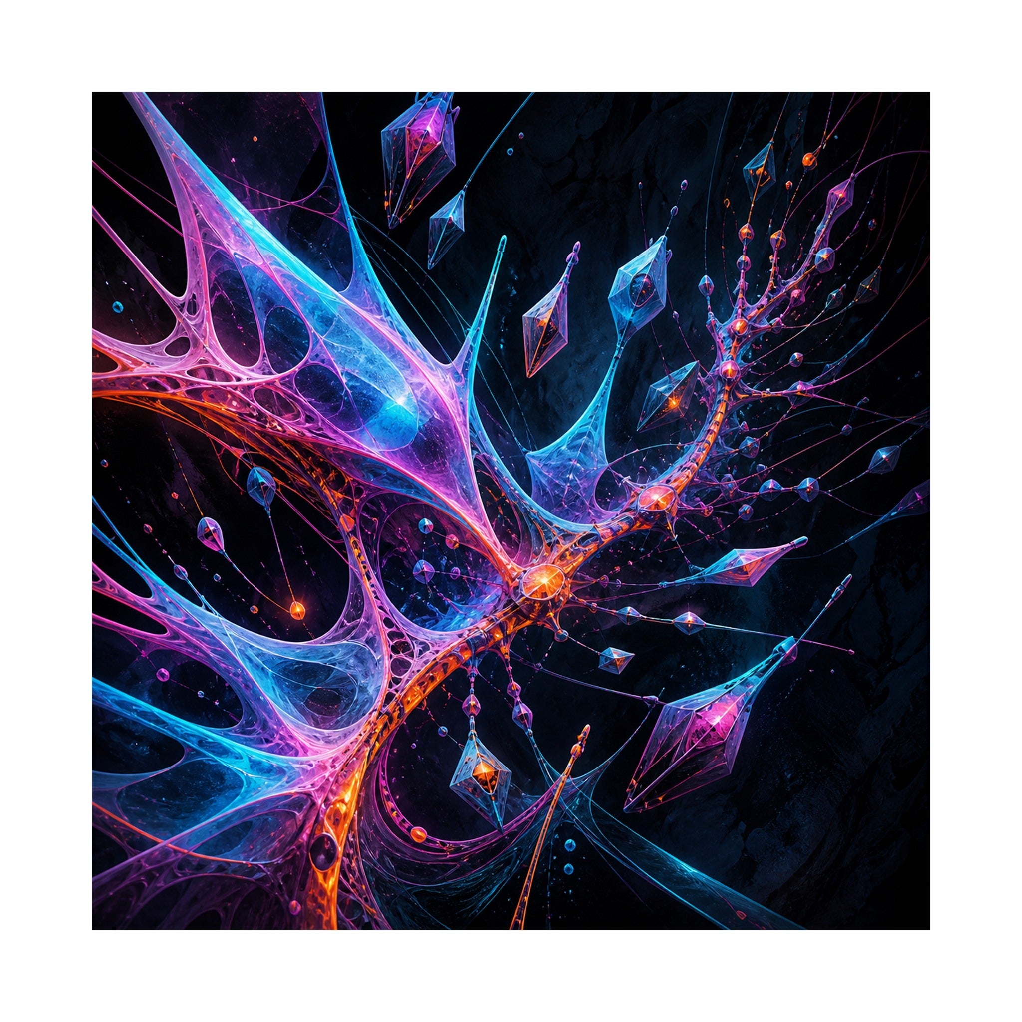 Null Meridian Bloom original TrendTap art print shown on a clean white display