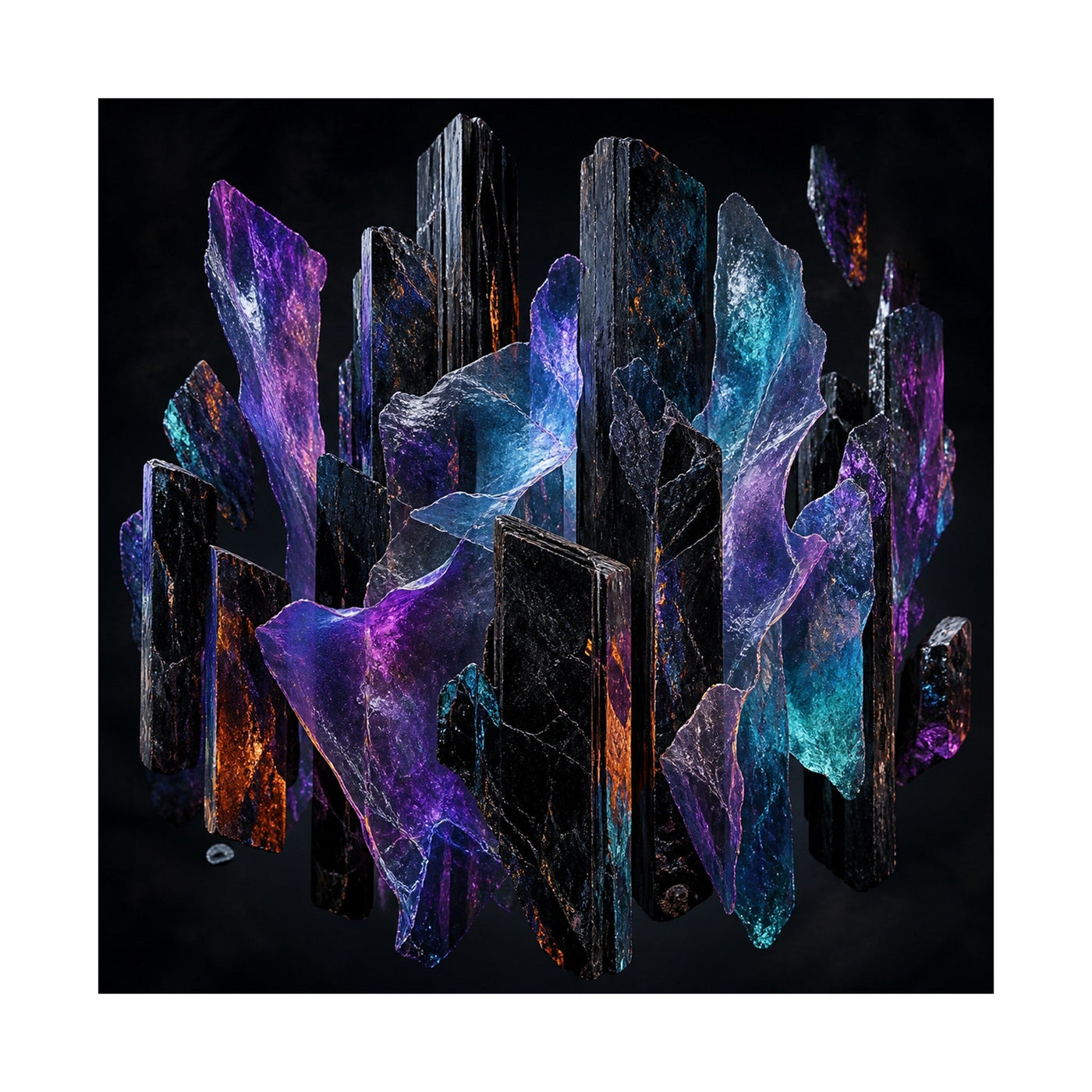Obsidian Mica Choir original TrendTap art print shown on a clean white display