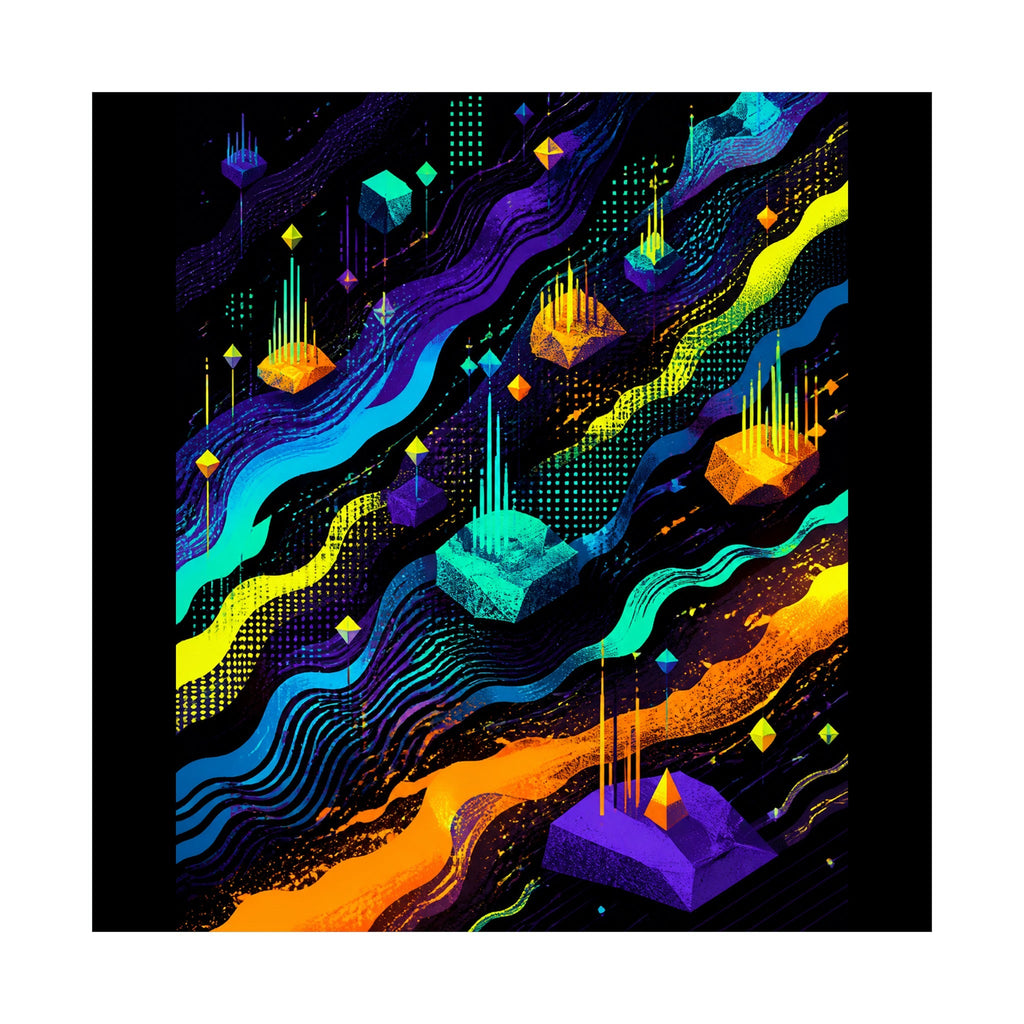 Offset Broadcast Reef original TrendTap art print shown on a clean white display