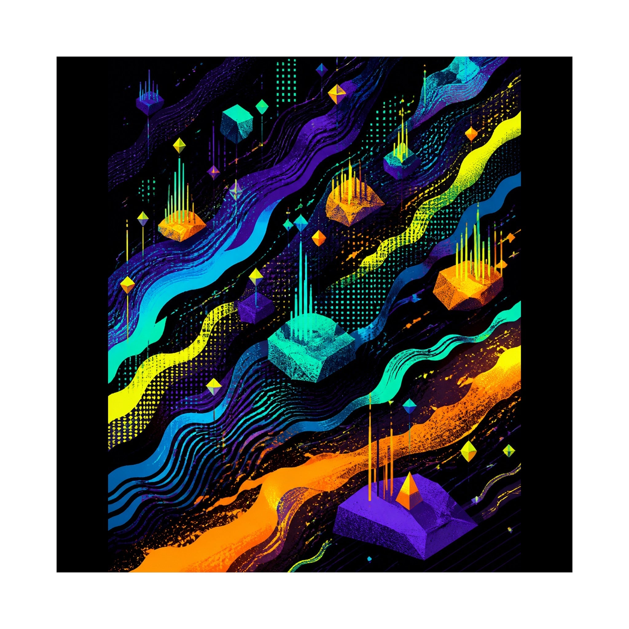 Offset Broadcast Reef original TrendTap art print shown on a clean white display