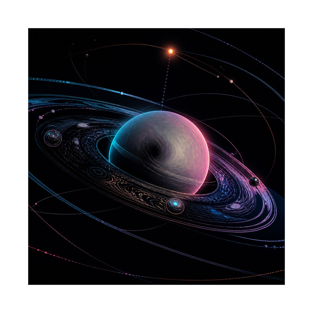 Orbit of the Unsaid original TrendTap art print shown on a clean white display