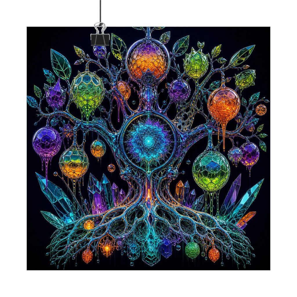 Prism Orchard original TrendTap art print displayed with binder clips
