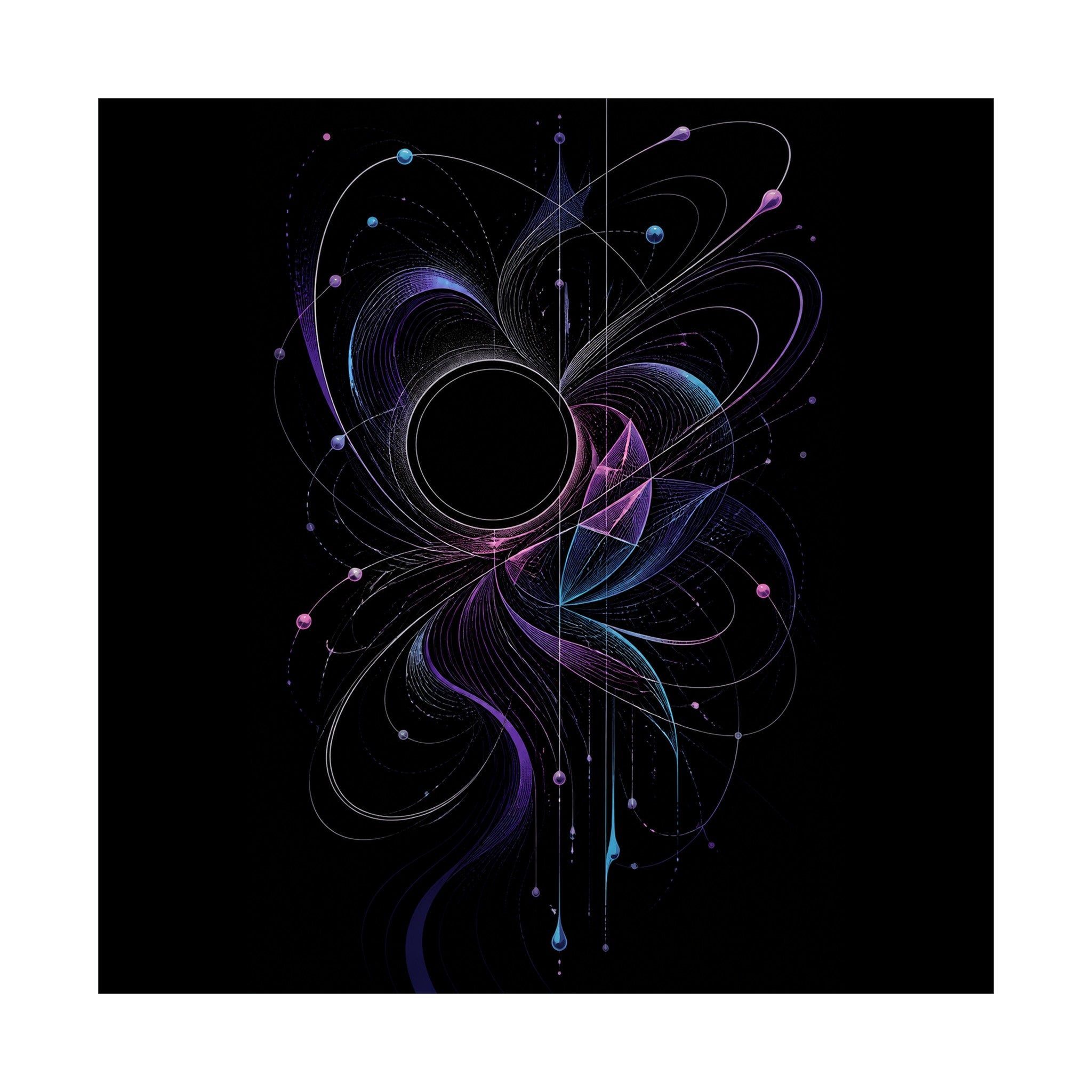 Quiet Orbit Bloom original TrendTap art print shown on a clean white display