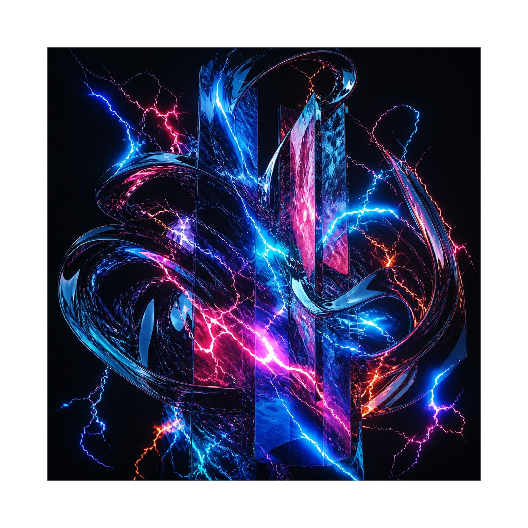 Quiet Voltage original TrendTap art print shown on a clean white display