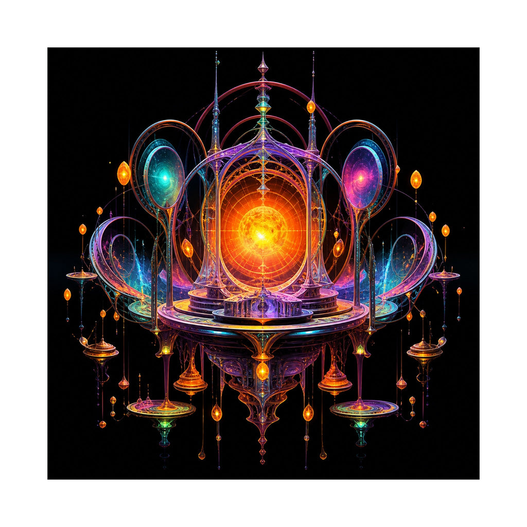 Saffron Void Observatory original TrendTap art print shown on a clean white display