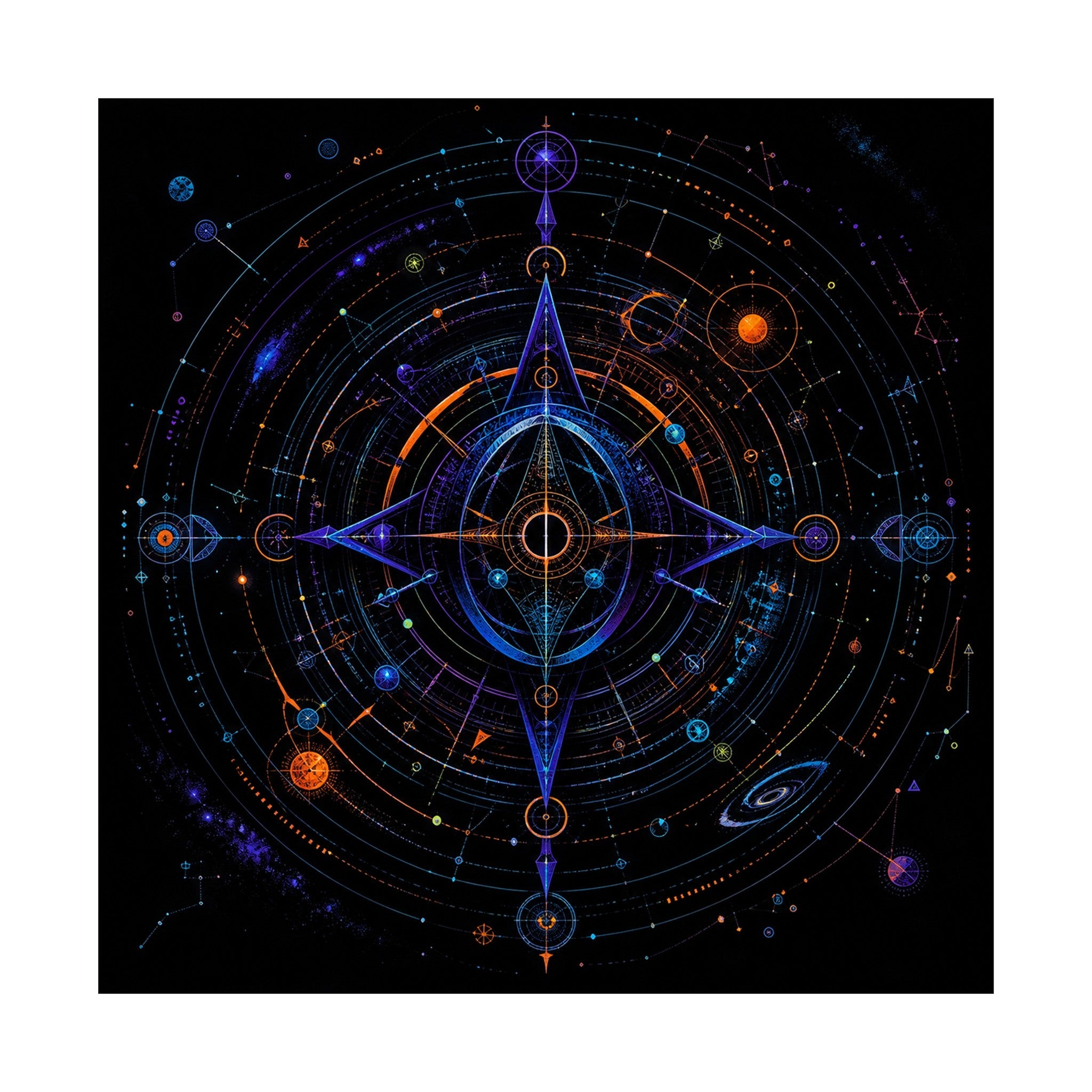 Spectral Cartography original TrendTap art print shown on a clean white display