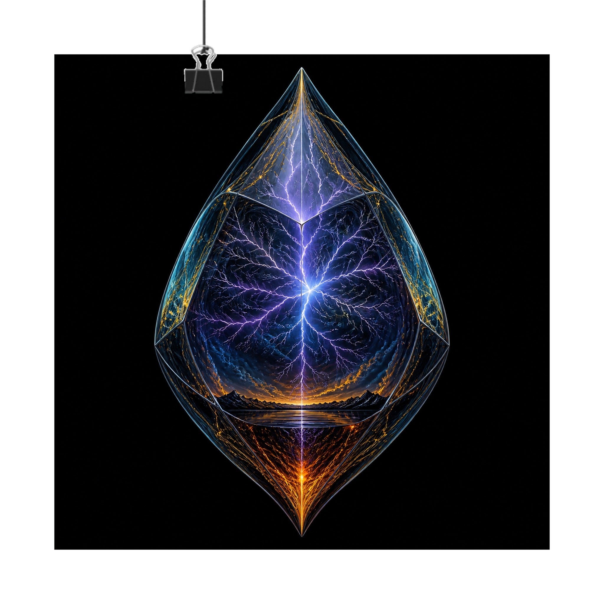 Storm Seed Relay original TrendTap art print displayed with binder clips