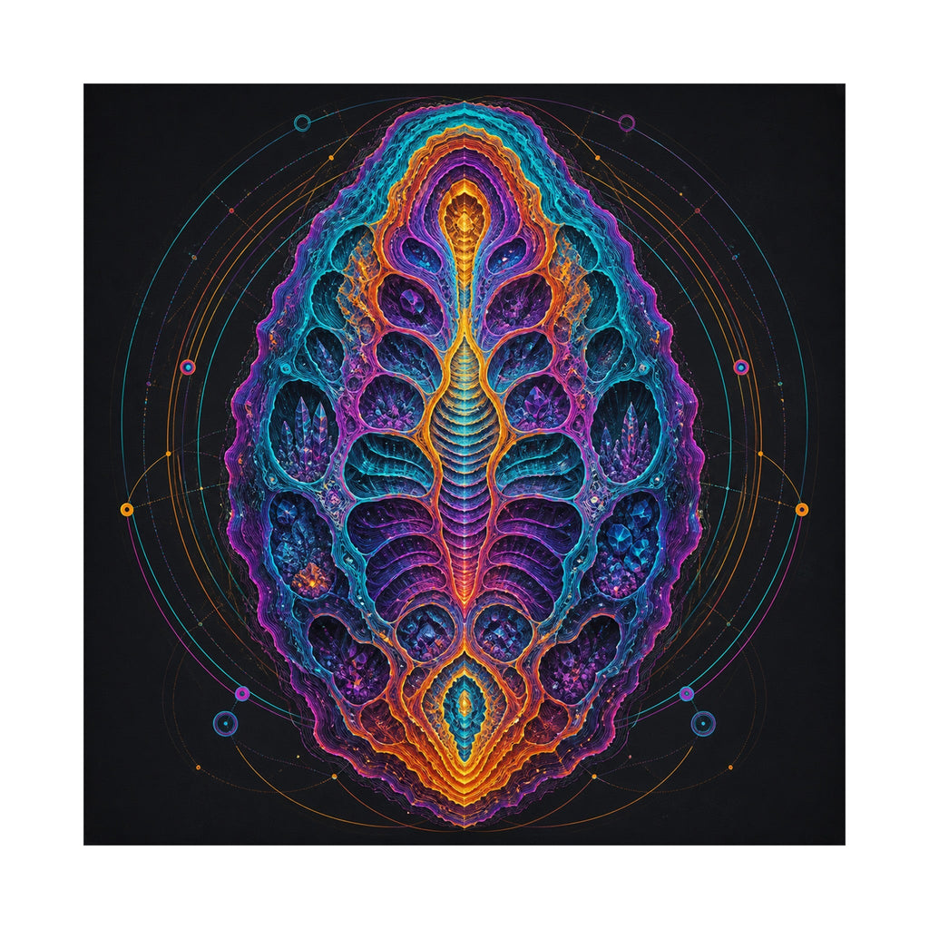 Thermochrome Fossil Atlas original TrendTap art print shown on a clean white display