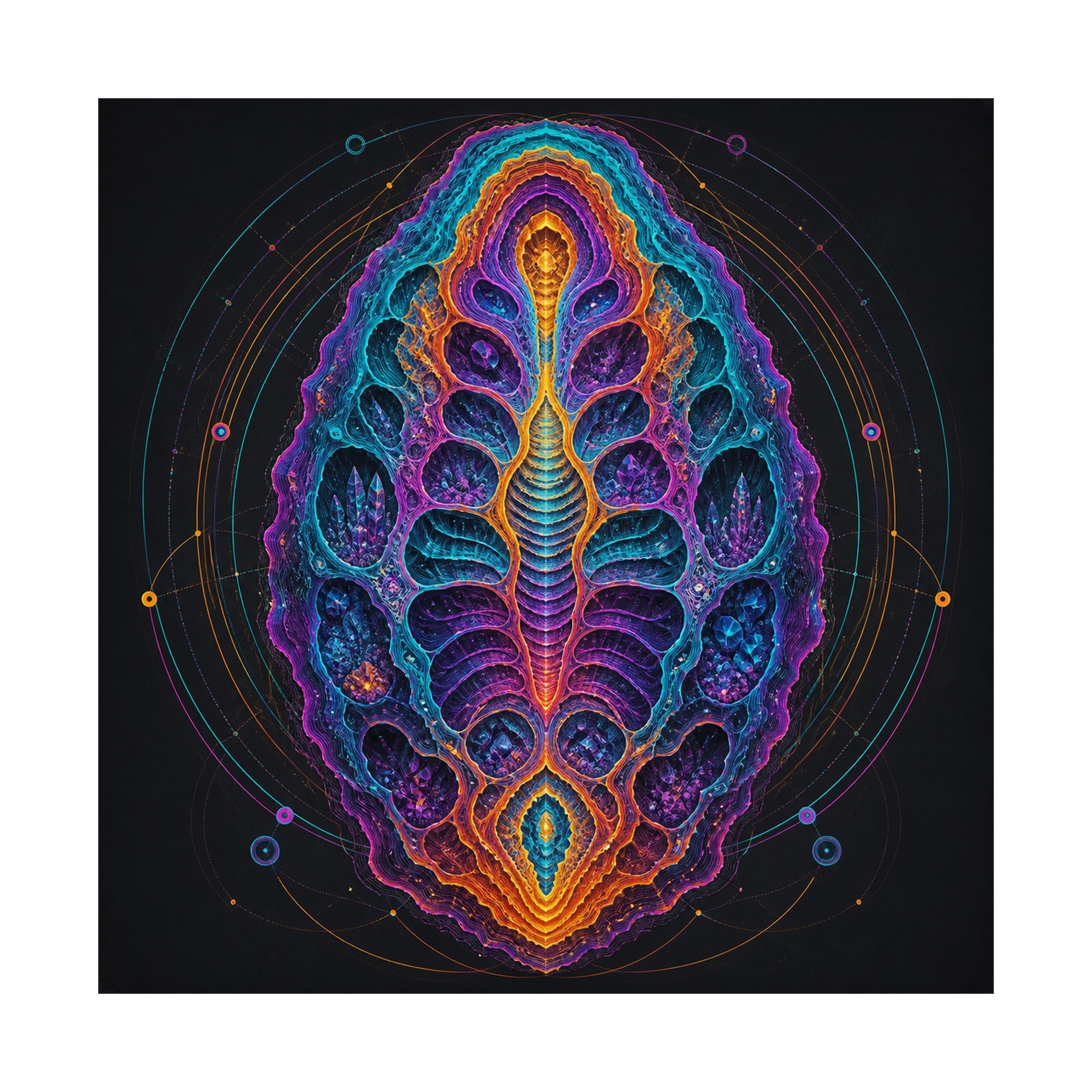 Thermochrome Fossil Atlas original TrendTap art print shown on a clean white display