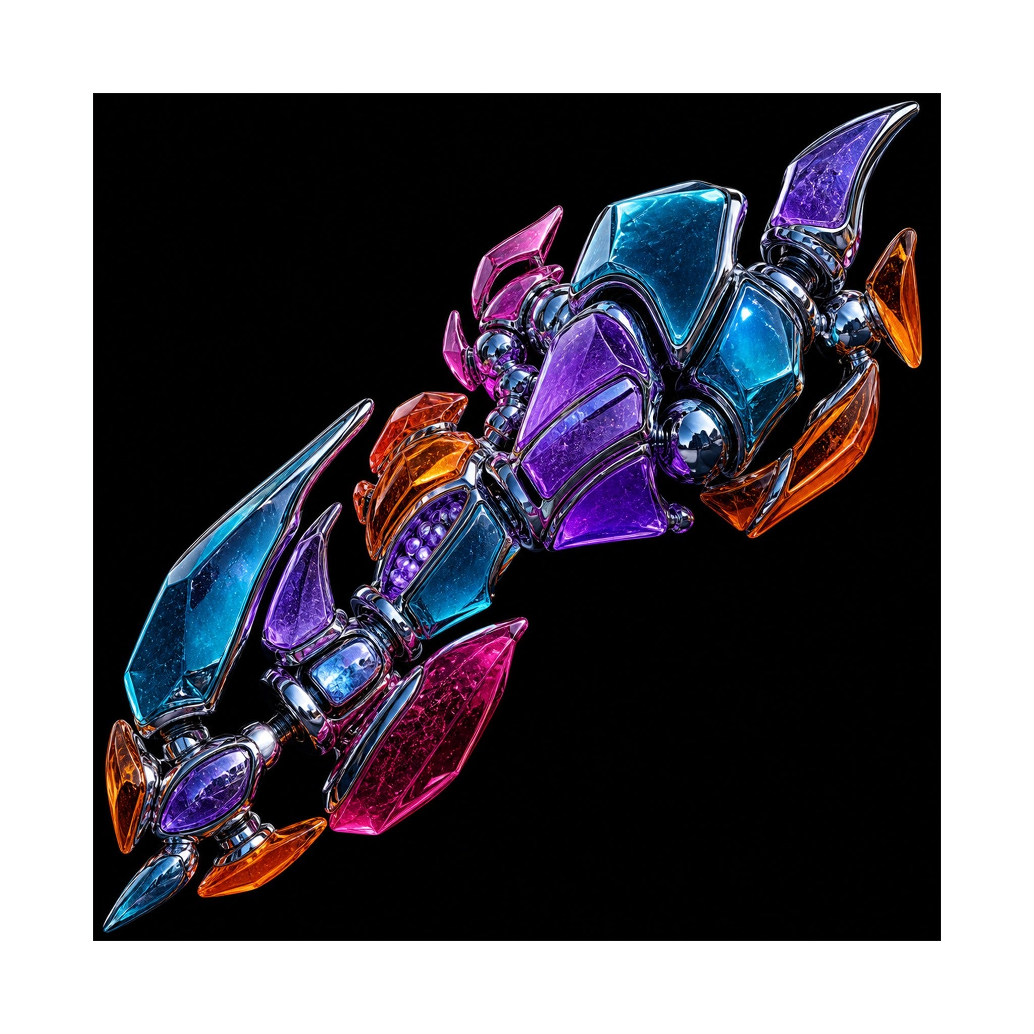 Translucent Knuckle Atlas original TrendTap art print shown on a clean white display