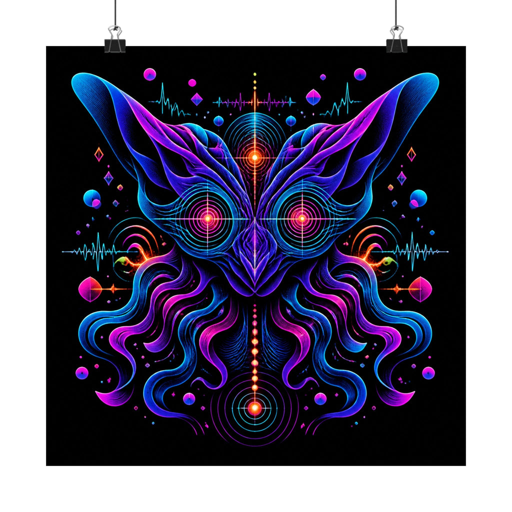 Velvet Signal Animal original TrendTap art print displayed with binder clips