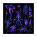 Ultraviolet Menagerie original psychedelic art print on a clean white background